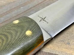 Bark River Puukko 3V Knife Green Linen Micarta - Orange Liners (USA) -Helle Shop bark river knives bark river puukko 3v knife green linen micarta orange liners usa 41989689966804