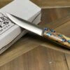 Bark River Puukko 3V Knife Purple Cholla Cactus With Turquoise (USA)