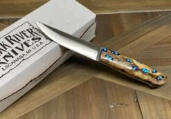 Bark River Puukko 3V Knife Purple Cholla Cactus With Turquoise (USA)