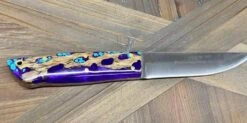 Bark River Puukko 3V Knife Purple Cholla Cactus With Turquoise (USA) -Helle Shop bark river knives bark river puukko 3v knife purple cholla cactus with turquoise usa 41989691867348