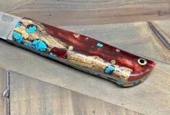 Bark River Puukko 3V Knife Red Cholla Cactus With Turquoise (USA) -Helle Shop bark river knives bark river puukko 3v knife red cholla cactus with turquoise usa 41989690851540