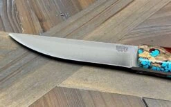 Bark River Puukko 3V Knife Red Cholla Cactus With Turquoise (USA) -Helle Shop bark river knives bark river puukko 3v knife red cholla cactus with turquoise usa 41989690917076