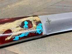 Bark River Puukko 3V Knife Red Cholla Cactus With Turquoise (USA) -Helle Shop bark river knives bark river puukko 3v knife red cholla cactus with turquoise usa 41989691048148