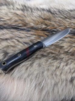 Bark River Ultra Lite Field Knife CPM 3V Black Canvas Micarta Bloody Basin Spacer White Liners Mosaic Pins (USA) -Helle Shop bark river knives bark river ultra lite field knife cpm 3v black canvas micarta bloody basin spacer white liners mosaic pins usa 41989687705812