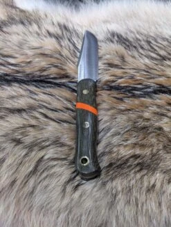 Bark River Ultra Lite Field Knife CPM 3V Green Canvas Micarta Orange Spacer Liners Brass Pins (USA) -Helle Shop bark river knives bark river ultra lite field knife cpm 3v green canvas micarta orange spacer liners brass pins usa 41989688328404