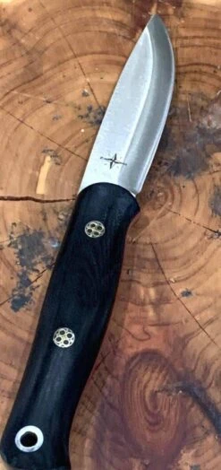 Bark River Ultralite Bushcrafter CPM 3V Black Micarta Handles Mosaic Pins -Helle Shop bark river knives bark river ultralite bushcrafter cpm 3v black micarta handles mosaic pins 41989689311444