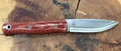Bark River Ultralite Bushcrafter CPM 3V Firedog Micarta Black Liners Mosaic Pins -Helle Shop bark river knives bark river ultralite bushcrafter cpm 3v firedog micarta black liners mosaic pins 41989689442516