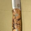 Bark River Ultralite Bushcrafter CPM 3V Spalted Maple Burl - Red Liners - Mosaic Pins