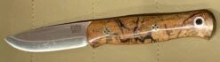 Bark River Ultralite Bushcrafter CPM 3V Spalted Maple Burl - Red Liners - Mosaic Pins -Helle Shop bark river knives bark river ultralite bushcrafter cpm 3v spalted maple burl red liners mosaic pins 41989690622164