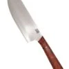 Bark River Wa Santoku Kitchen Knife MagnaCut Burnt Orange Maple Burl