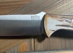 Bravo 1 LT MagnaCut Fixed Blade Elk Handles Turquoise Spacer Red Liners Mosaic Pins (USA) -Helle Shop bark river knives bravo 1 lt magnacut fixed blade elk handles turquoise spacer red liners mosaic pins usa 41989776048340