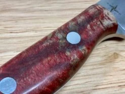 Bark River Mini-Aurora CPM 3V Knife Red & Natural #3 Elder Burl (USA) -Helle Shop bark river mini aurora cpm 3v knife red natural 3 elder burl usa 693498