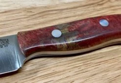 Bark River Mini-Aurora CPM 3V Knife Red & Natural #3 Elder Burl (USA) -Helle Shop bark river mini aurora cpm 3v knife red natural 3 elder burl usa 949676