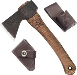 BeaverCraft Carving Axe Hand Forged Hatchet With Sheath For Bushcraft Camping Carving