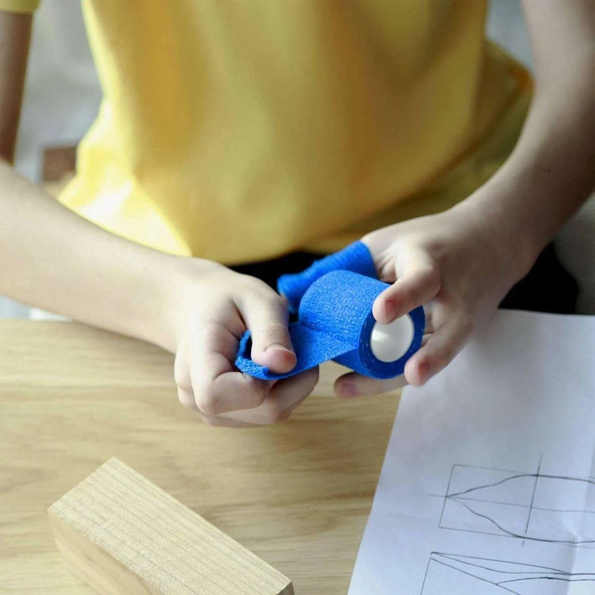 BeaverCraft Cut Resistant Adherent Wrap No-Cut Tape For Wood Carving And Whittling 5 BeaverCraft Cut Resistant Adherent Wrap No-Cut Tape For Wood Carving And Whittling - Image 5