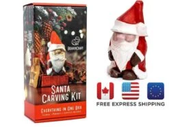 BeaverCraft Santa Carving Kit - Complete Starter Whittling Kit For Beginners, Adults, Teens, And Kids