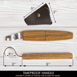 BeaverCraft SK1S OAK Hook Spoon Carving Knife With Leather Sheath -Helle Shop beavercraft beavercraft sk1s oak hook spoon carving knife with leather sheath 41989709562068