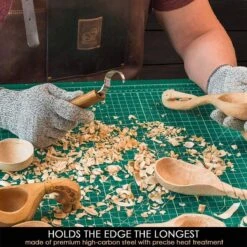 BeaverCraft SK1S OAK Hook Spoon Carving Knife With Leather Sheath -Helle Shop beavercraft beavercraft sk1s oak hook spoon carving knife with leather sheath 41989709693140