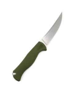 Benchmade Meatcrafter 15505 Fixed Blade 4" CPM-145 Stonewashed Trailing Point Blade W/ Dark Olive Santoprene Handles -Helle Shop benchmade benchmade meatcrafter 15505 fixed blade 4 cpm 145 stonewashed trailing point blade w dark olive santoprene handles 41989737283796