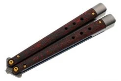 Benchmade 99-241 Gold Class Necron Latchless Balisong Butterfly Knife 4.59" -Helle Shop benchmade necron 82924006 94388