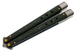 Benchmade 99-242 Gold Class Necron Latchless Balisong Butterfly Knife 4.59" Weehawk Damasteel 10 Benchmade 99-242 Gold Class Necron Latchless Balisong Butterfly Knife 4.59" Weehawk Damasteel -Helle Shop benchmade necron 82924014 41938