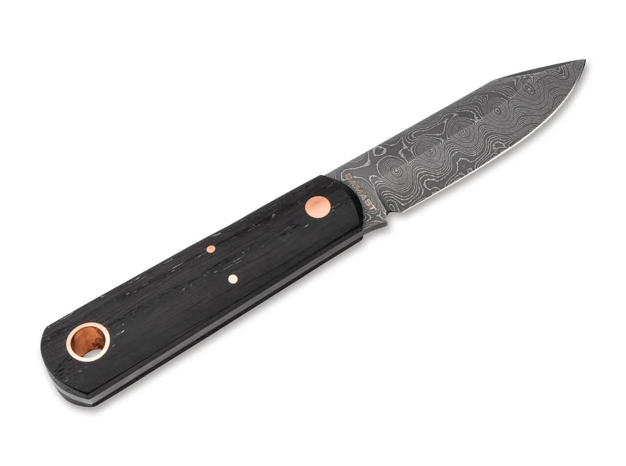 Boker Lucas Burnley Barlow BFF Damast Fixed Blade Knife 2.76" Damascus Clip Point Bog Oak Wood Handle 1 Boker Lucas Burnley Barlow BFF Damast Fixed Blade Knife 2.76" Damascus Clip Point Bog Oak Wood Handle