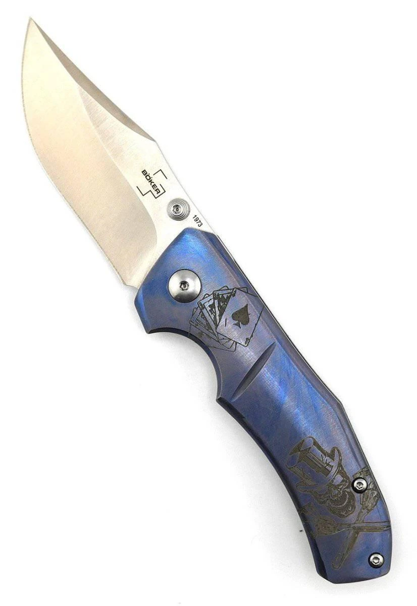 Boker 01BO312 Jive Semi-Custom Titanium Folding Knife 2.95" D2 1 Boker 01BO312 Jive Semi-Custom Titanium Folding Knife 2.95" D2