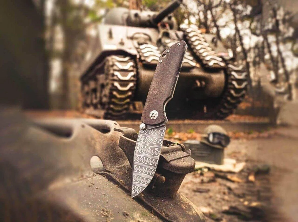 Boker 110662DAM M4 Sherman Folding Knife 3.03" Damascus (Germany) 3 Boker 110662DAM M4 Sherman Folding Knife 3.03" Damascus (Germany) - Image 3