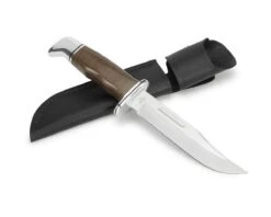 Buck Knives Buck 119 Special Pro Hunting Fixed Blade Knife 6" S35VN Green Canvas Micarta Handle Leather Sheath