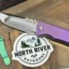 Chaves Redencion Street Semi-Custom Titanium Drop Point Knife "Purple Monster"