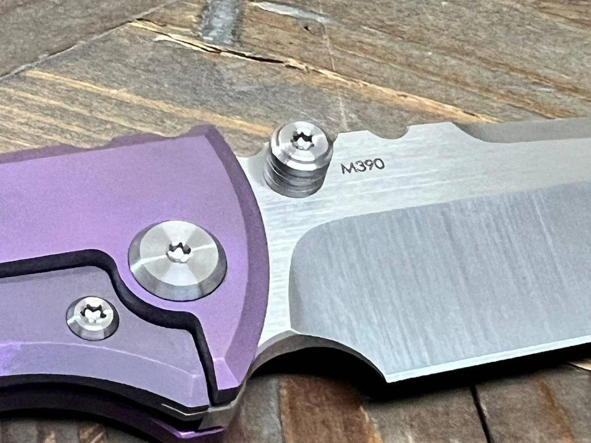 Chaves Redencion Street Semi-Custom Titanium Drop Point Knife "Purple Monster" 5 Chaves Redencion Street Semi-Custom Titanium Drop Point Knife "Purple Monster" - Image 5