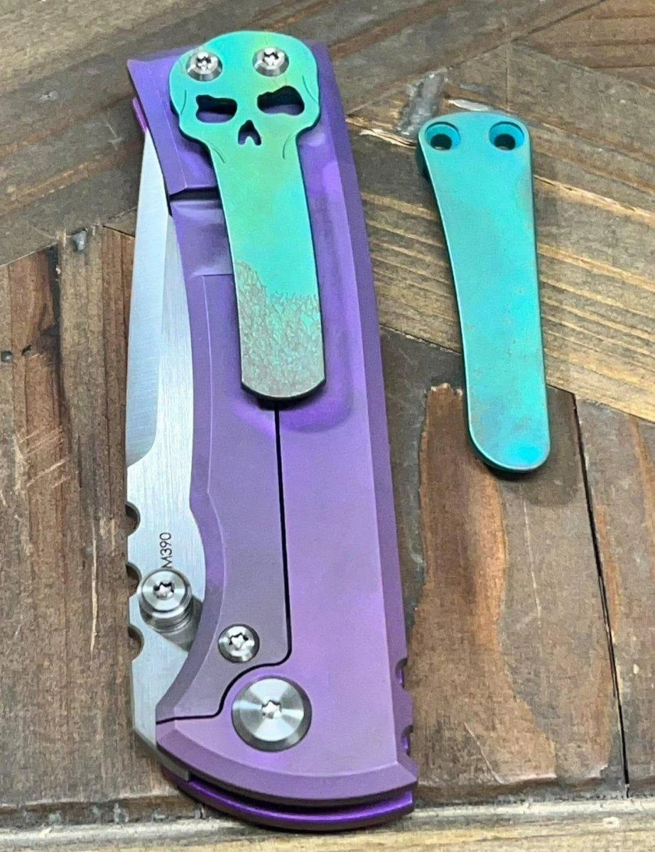 Chaves Redencion Street Semi-Custom Titanium Drop Point Knife "Purple Monster" 7 Chaves Redencion Street Semi-Custom Titanium Drop Point Knife "Purple Monster" - Image 7