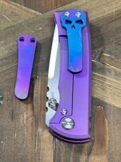 Chaves Redencion Street Semi-Custom Titanium Tanto Knife "BlueBerry" -Helle Shop chaves chaves redencion street semi custom titanium tanto knife blueberry 41989799641300