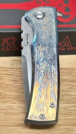 Chaves Semi-Custom Redencion 229 Lee Williams Kickstop Flipper Tanto Titanium "Lightning Strike" -Helle Shop chaves chaves semi custom redencion 229 lee williams kickstop flipper tanto titanium lightning strike 41989798789332