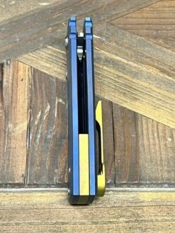 Chaves Street Semi-Custom Titanium Tanto Knife "Blue & Gold" -Helle Shop chaves chaves street semi custom titanium tanto knife blue gold 41989800689876
