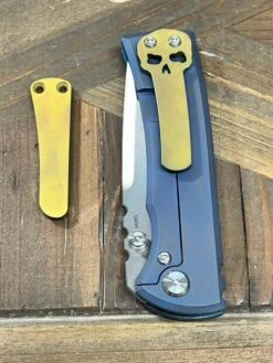 Chaves Street Semi-Custom Titanium Tanto Knife "Blue & Gold" -Helle Shop chaves chaves street semi custom titanium tanto knife blue gold 41989800722644