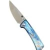 Custom Chaves Knives RCK9 Frame Lock Knife Heat Antropic Titanium (3.25" Satin M390)