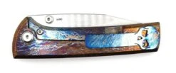 Custom Chaves Scapegoat Street Frame Lock Folding Knife Heat Antropic Ti Handles (3.50" Bohler M390) (Gold Lightning) -Helle Shop chaves custom chaves scapegoat street frame lock folding knife heat antropic ti handles 3 50 bohler m390 gold lightning 41989865406676