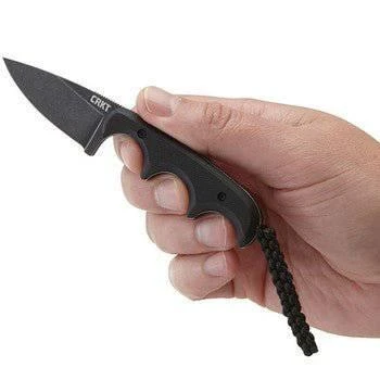 CRKT 2384K Folts Minimalist Fixed Blade Neck Knife 2.16" Black Stonewashed Drop Point Blade G10 Handles 2 CRKT 2384K Folts Minimalist Fixed Blade Neck Knife 2.16" Black Stonewashed Drop Point Blade G10 Handles - Image 2