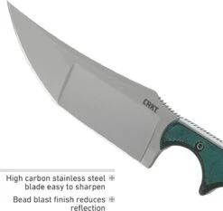 CRKT 2394 Folts Minimalist Katana Fixed Blade Neck Knife 3.56" Plain Blade Green Resin Fiber Handles -Helle Shop crkt crkt 2394 folts minimalist katana fixed blade neck knife 3 56 plain blade green resin fiber handles 41989837848788