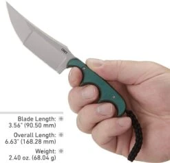 CRKT 2394 Folts Minimalist Katana Fixed Blade Neck Knife 3.56" Plain Blade Green Resin Fiber Handles -Helle Shop crkt crkt 2394 folts minimalist katana fixed blade neck knife 3 56 plain blade green resin fiber handles 41989837947092