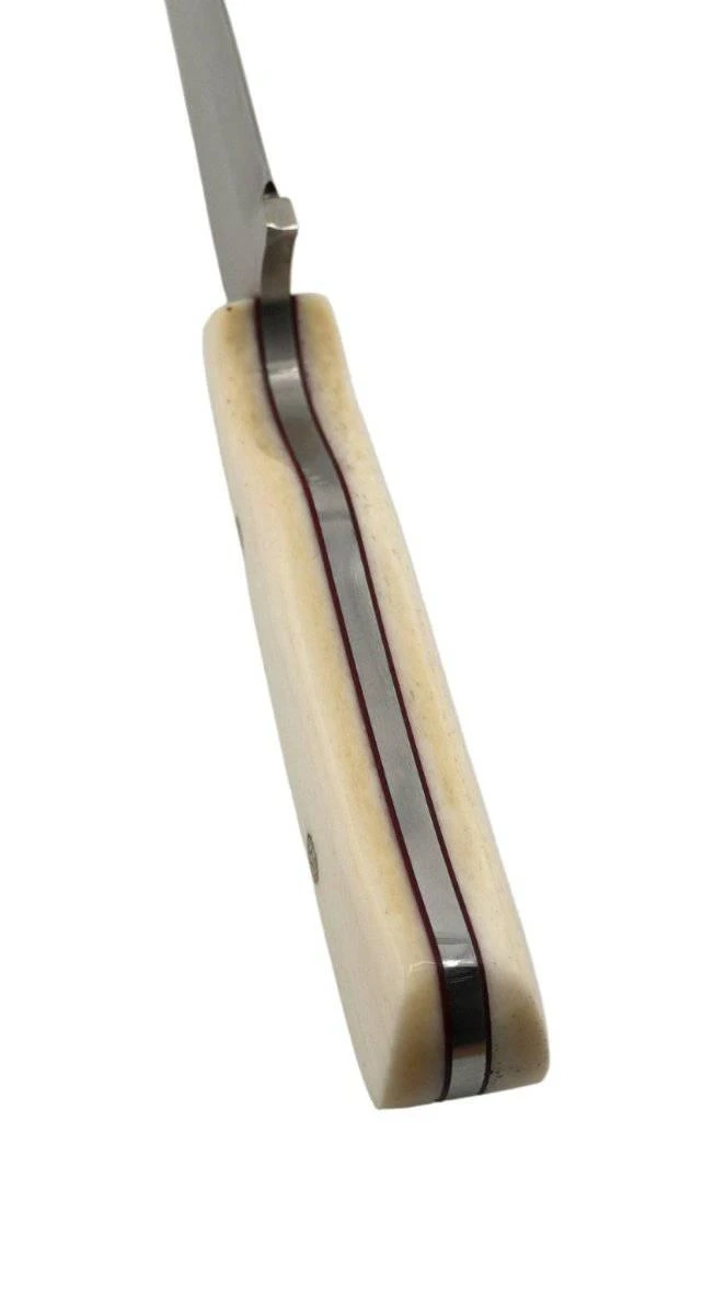 CUR Custom Shrike EDC Fixed Blade Knife 3.25" Oiled Camel Bone Dark Liners Mosaic Pins 3 CUR Custom Shrike EDC Fixed Blade Knife 3.25" Oiled Camel Bone Dark Liners Mosaic Pins - Image 3