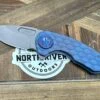 Curtiss F3 Compact Slicer Flipper PM-Mill Handles SW MagnaCut Blasted Ti Blue (USA)
