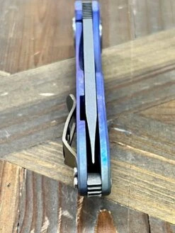 Curtiss F3 Med MagnaCut Slicer Non-Flipper Knife 3.25" "Blurple Monster" -Helle Shop curtiss custom knives curtiss f3 med magnacut slicer non flipper knife 3 25 blurple monster 41989849579732