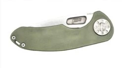 Curtiss F3 Medium Spanto Semi-Custom Non-Flipper Slim MagnaCut Hunter Green Handles (USA) -Helle Shop curtiss custom knives curtiss f3 medium spanto semi custom non flipper slim magnacut hunter green handles usa 41989849710804