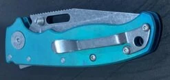 Custom Demko AD20.5 Shark Lock Folding Knife 3" CPM-3V Clip Point Titanium "Morning Blue" -Helle Shop demko knives custom demko ad20 5 shark lock folding knife 3 cpm 3v clip point titanium morning blue 41989866291412