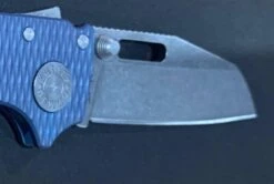Custom Demko AD20.5 Shark Lock Folding Knife 3" CPM-3V Sheepsfoot Textured Titanium "Neptune" -Helle Shop demko knives custom demko ad20 5 shark lock folding knife 3 cpm 3v sheepsfoot textured titanium neptune 41989865504980