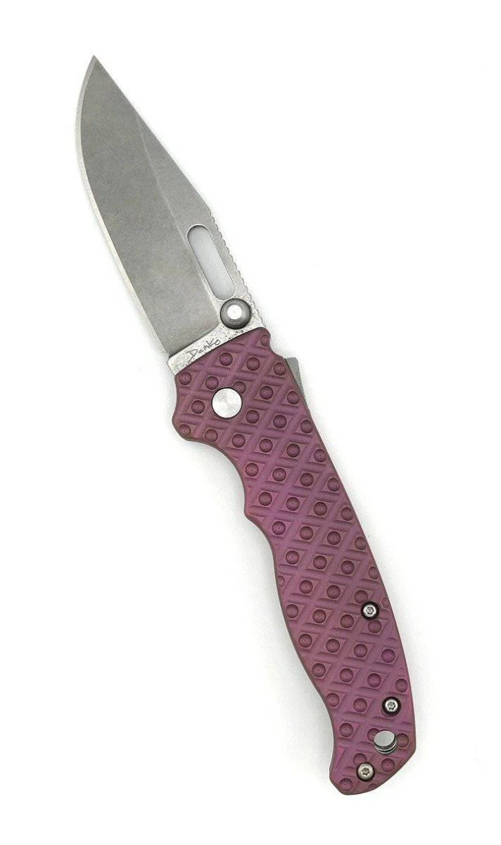 Demko Custom AD20.5 Shark Lock Folding Knife 3" S35VN Clip Point Titanium Pink Handles 1 Demko Custom AD20.5 Shark Lock Folding Knife 3" S35VN Clip Point Titanium Pink Handles