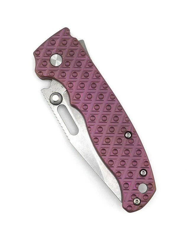 Demko Custom AD20.5 Shark Lock Folding Knife 3" S35VN Clip Point Titanium Pink Handles 2 Demko Custom AD20.5 Shark Lock Folding Knife 3" S35VN Clip Point Titanium Pink Handles - Image 2
