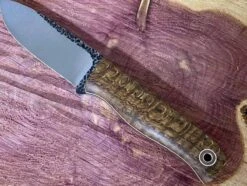 Fiddleback Forge Bushcrafter 4" Blade W/ Curly Ash Handles